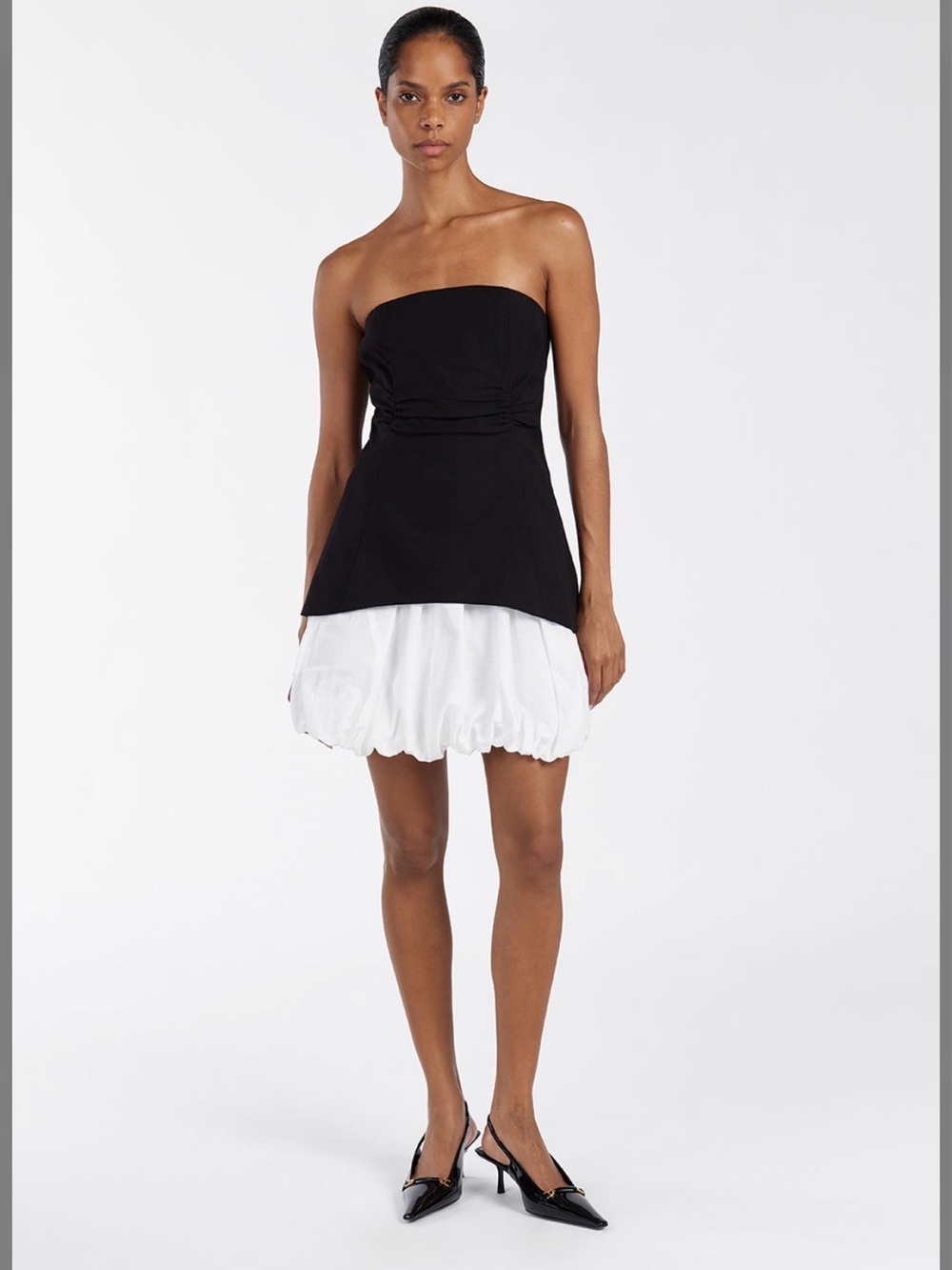DISSH FRANCES BLACK STRAPLESS TOP NWT SIZE 2